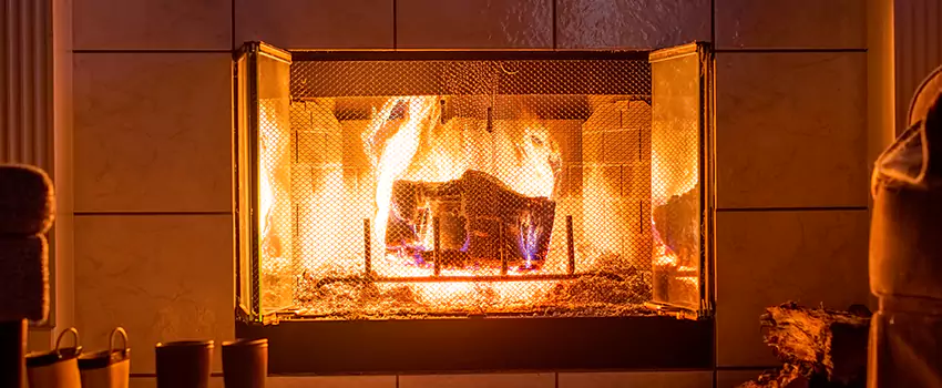 Mendota Hearth Landscape Fireplace Installation in Antioch, Illinois