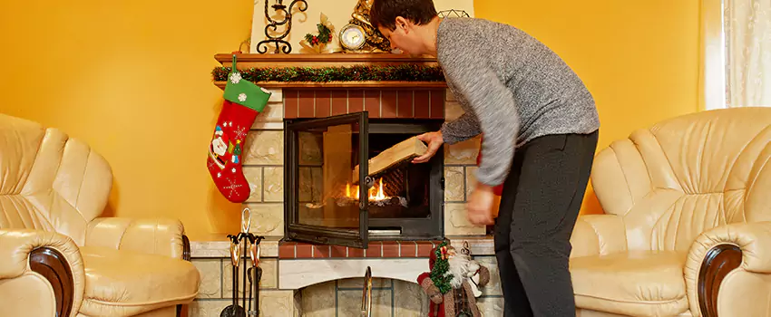 Rusted Metal Fireplace Restoration in Antioch, Illinois